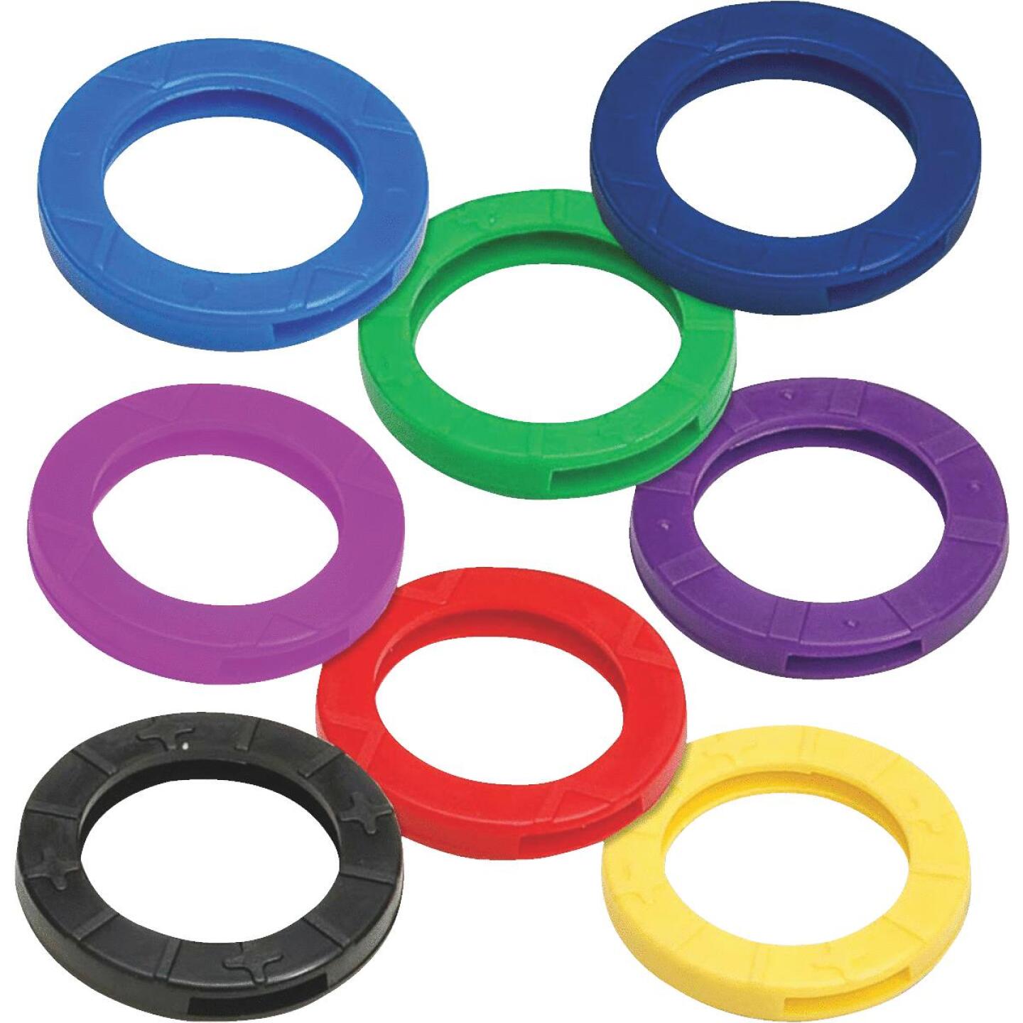 Lucky Line, Lucky Line Vinyl Medium Size Key Identifier Ring, Assorted Colors (4-Pack)